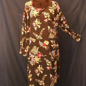 Ann Taylor Loft Floral Black Dress